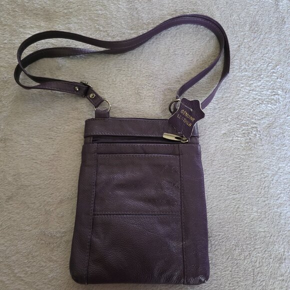 Steeltime Unisex Super Soft Leather Crossbody Bag - Picture 2 of 4
